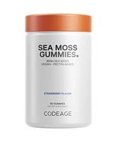 Codeage Irish Sea Moss Gummies Supplement - 300mg Irish Sea Moss Extract Equivalent to 3,000mg of Raw Sea Moss Powder - Delicious Strawberry Flavor