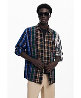 Desigual Men's Patchwork checkered shirt