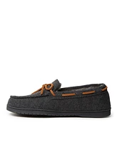 Dearfoams Men's Fireside By Grafton Genuine Shearling Moccasin Slipper