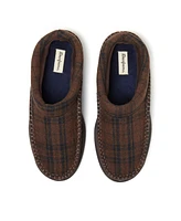 Dearfoams Men's Thompson Plaid Moccasin Toe Clog House Shoe Slipper