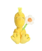 Aurora Small Woodstock Peanuts Timeless Plush Toy With Flower 6"