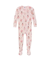 Gerber Toddler Girls Snug Fit Footed Pajamas, 2-Pack, Ballerinas