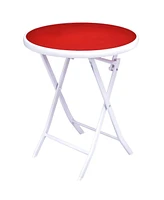 Sugift 3 Pieces Patio Folding Bistro Set for Balcony or Outdoor Space