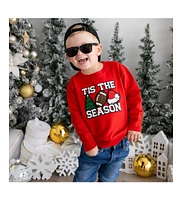 Sweet Wink Toddler Boys Tis The Season Patch Christmas Sweatshirt