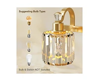 gaomon Crystal Gold Bathroom Vanity Light Light Modern Bathroom Vanity Light Fixtures Over Mirror Modern Crystal Vanity Lighting
