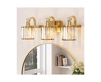 gaomon Crystal Gold Bathroom Vanity Light Light Modern Bathroom Vanity Light Fixtures Over Mirror Modern Crystal Vanity Lighting