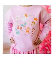 Sweet Wink Toddler Girls Christmas Doodle Sweatshirt