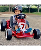 Radio Flyer 941HZ Battery-Powered Adjustable Kids Ultimate Outdoor Go-Kart, Red