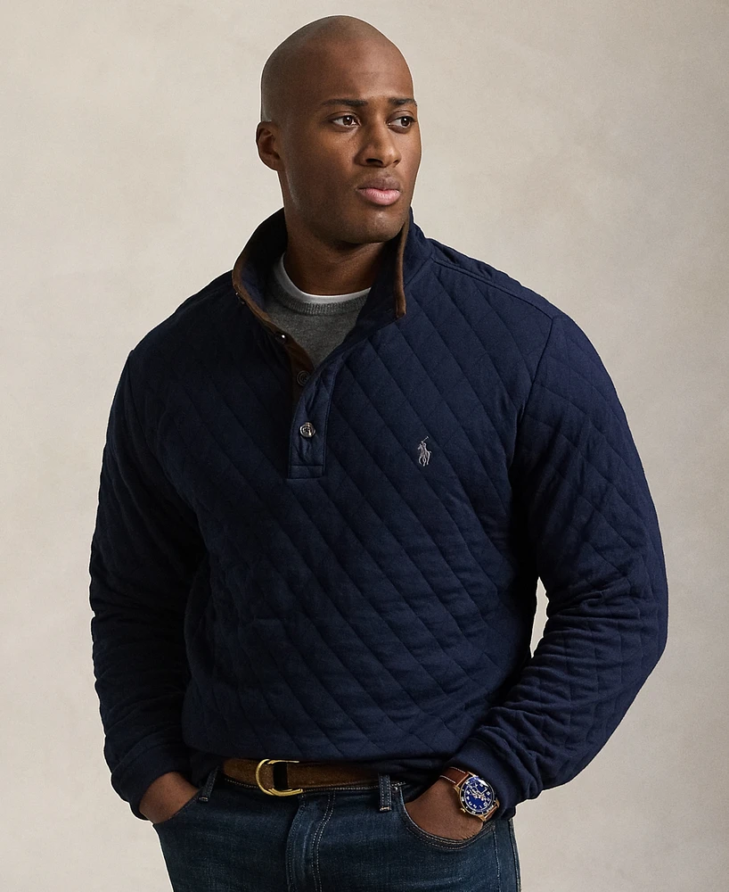 Polo Ralph Lauren Men's Big & Tall Quilted Double-Knit Pullover