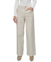 Dkny Jeans Petite High-Rise Wide-Leg Pants