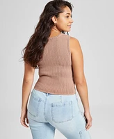 And Now This Women's Cotton Textured Sleeveless Sweater, Exclusively at Macy's