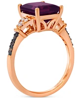 Le Vian Rhodolite (3-5/8 ct. t.w.) & Diamond (1/6 ct. t.w.) Statement Ring in 14k Rose Gold