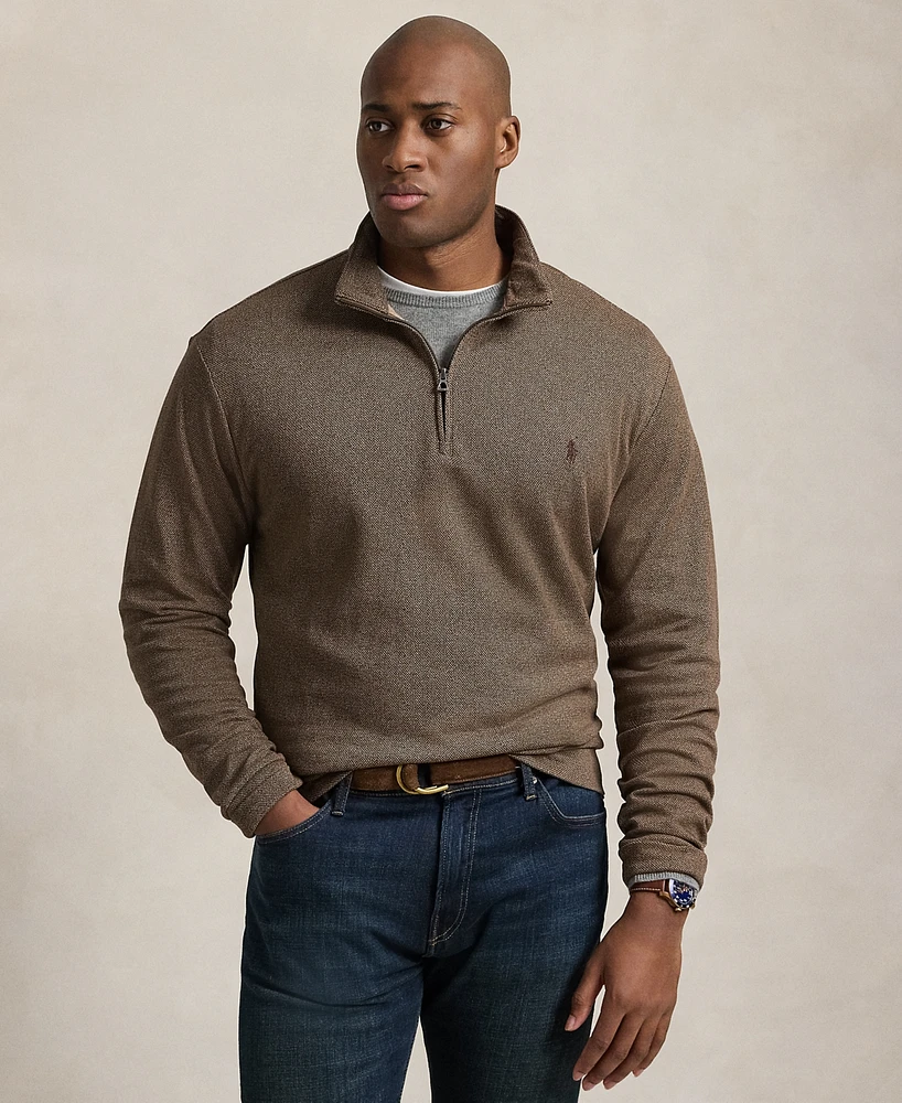 Polo Ralph Lauren Men's Big & Tall Luxury Jersey Herringbone Pullover