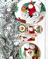 Vietri Old St. Nick Large Oval Platter with Bicycle