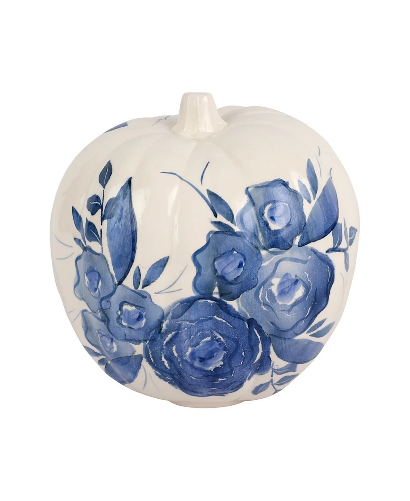 Vietri Camellia Tall Figural Pumpkin