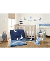 Lambs & Ivy Little Skipper Nautical Ocean Sailboat Soft Changing Pad Cover