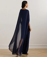 Lauren Ralph Women's Cape Georgette Gown