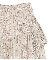 Stella 88 Big Girls Sequin Mesh Tiered Skirt