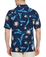 Cubavera Men's Short Sleeve Button-Front Floral Print Camp Shirt