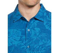 Cubavera Men's Short Sleeve Button-Front Tropical Print Shirt