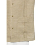 Cubavera Men's Gauze Short Sleeve Button-Front Guayabera Shirt