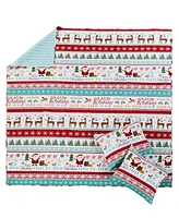 Levtex Merry Bright Ho Ho Holidays Reversible -Pc. Quilt Set