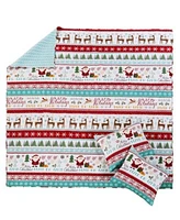 Levtex Merry Bright Hoho Holidays Reversible Quilt Sets