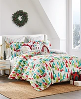 Levtex Merry Bright Holly Jolly Reversible -Pc. Duvet Cover Set