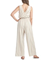 Bcx Juniors' Smocked-Waist Striped Sleeveless Jumpsuit