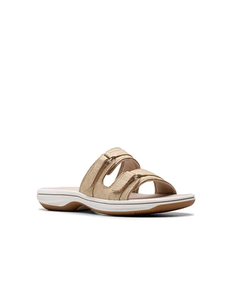 Clarks Women's Cloudsteppers Breeze Piper Comfort Slide Sandals