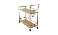 Slickblue Stylish Bar Serving Cart for Entertaining, Beverage Storage, and Easy Mobility