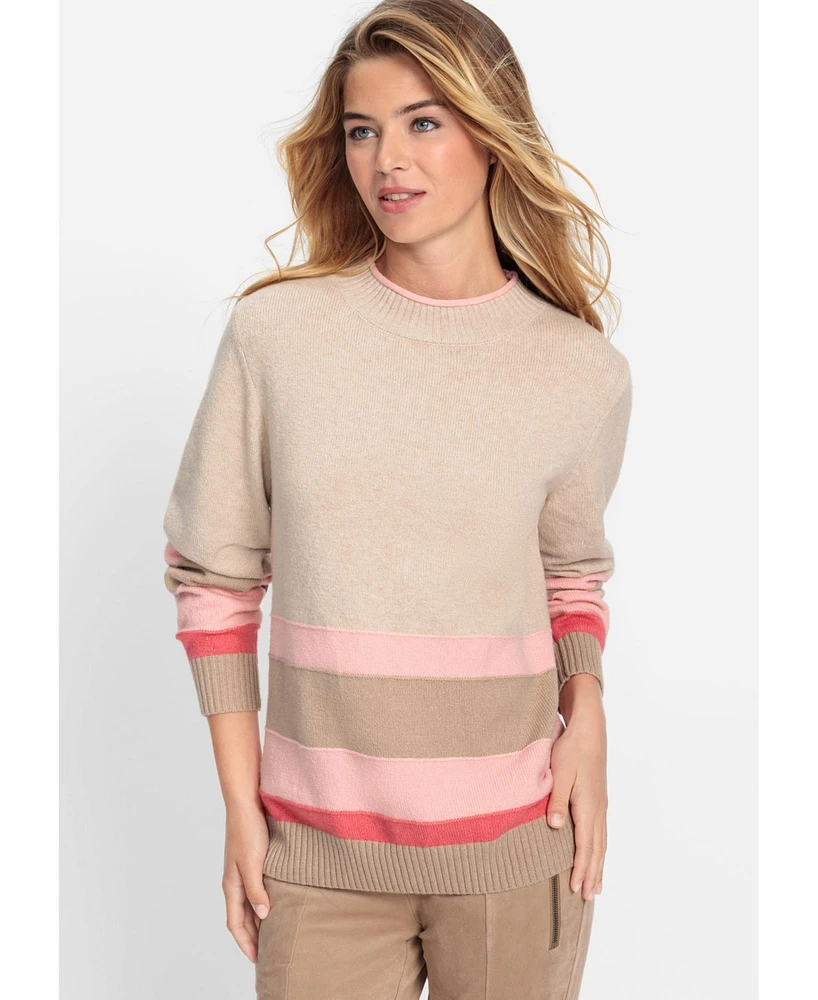 Olsen Women's Block Stripe Sweater