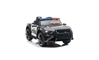 Slickblue 12V Kids Ride-On Police Sports Car with Remote Control, Led Lights & Siren