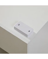 Slickblue Sleek White Modern Tv Stand with Led Lighting – Glossy Finish for Living Room, Lounge, or Bedroom