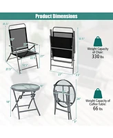 3 Pieces Patio Foldi