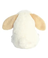 Aurora Mini Bouncy Bunny Rolly Pet Round Plush Toy White 5"