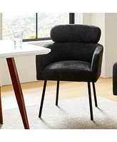 Hulala Home Niccolo Modern Boucle Dining Chair with Adjustment Feet