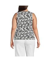 Lands' End Women's Plus Lightweight Jersey Tank Top