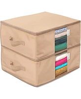 Florida Brands Set of 2 Clothes Storage Bag Organizer with Cedar Insert to Protect from Moth, Moist, Dirt, Dust