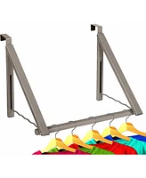 Florida Brands Over The Door Hanger Foldable and Expandable Rod for Hanging Towels, Coats & Clothes