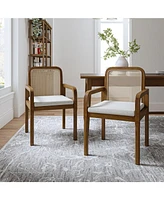Javier Modern Ratten Dining Chair with Removable Seat Cushions