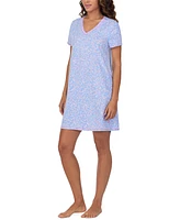 Cuddl Duds Women's Printed Short-Sleeve Sleepshirt