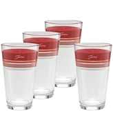 Fiesta Sunset Horizon Edgeline Tapered Cooler Glass, Set of 4