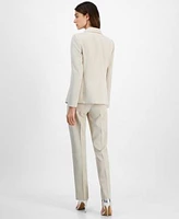 Tahari Asl Womens One Button Blazer Cowlneck Blouse Pants