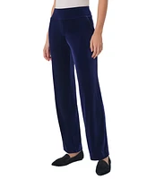 Jones New York Women's Stretch Velour Pull-On Straight-Leg Pants