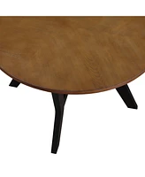 Slickblue 32" Round Wooden Coffee Table for Living Room, Stylish and Functional Centerpiece