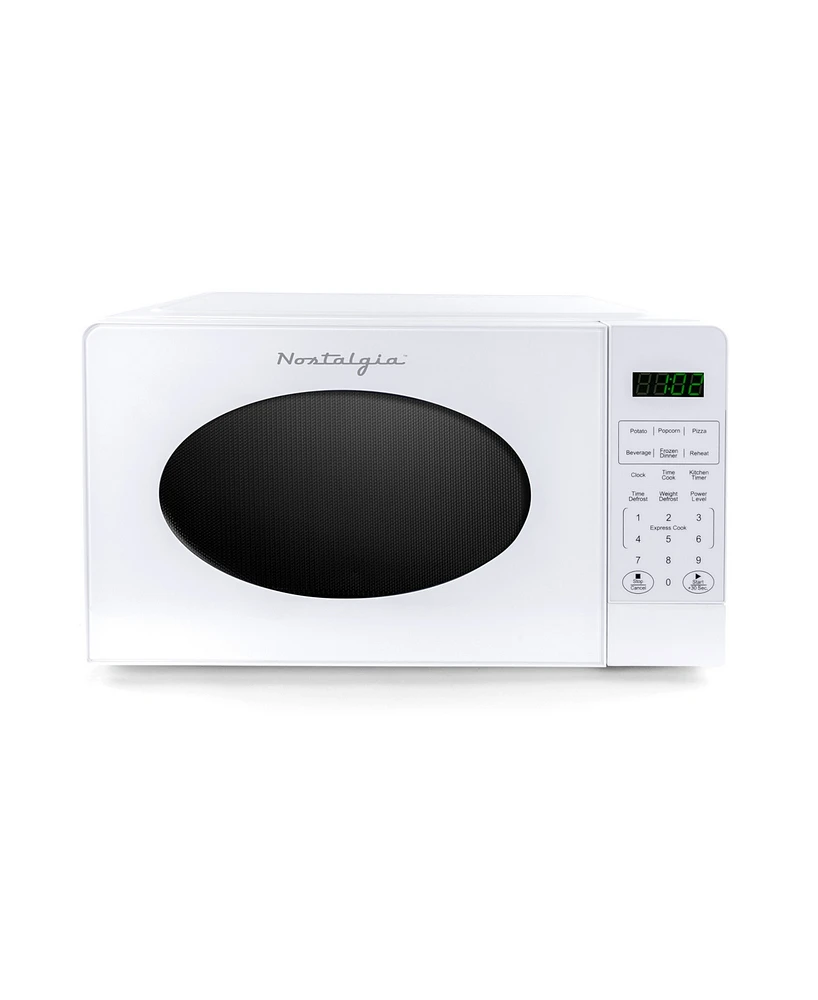 Nostalgia 0.7 Cubic Retro Foot Countertop Microwave Oven