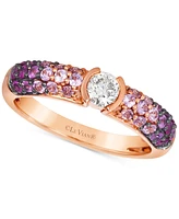 Le Vian Pink Sapphire (3/4 ct. t.w.) & Nude Diamond (1/4 ct. t.w.) Ombre Ring in 14k Strawberry Gold