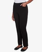 Alfred Dunner Petite Romance Short Length Ponte Pants