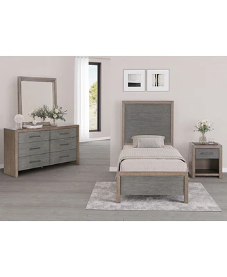 Portmore 3pc Twin Set (Panel Bed, Small Dresser & 1-Drawer Nightstand with soft close drawers), Created for Macy's